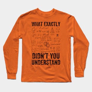 What Exactly Didn't You Understand, mathematics, Vintage style Long Sleeve T-Shirt